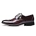 YangXieJiang Mens Patent Leather Tuxedo Dress Shoes Lace up pointed Toe Oxfords 1877 brown 10.5D(M)US