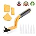 Caulking Tool Kit GOCHANGE 10 Pieces Silicone Sealant Finishing Tool Corner Angle Glass Scraper Caulk Remover and Caulk Nozzles for Bathroom Kitchen Room Floor Cleaning Tool Kit primary