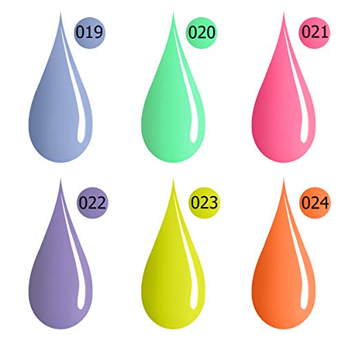 MAGIC ARMOR One Step Gel Nail Polish Set No Need Base and Top Coat Blue Nail Polish Pink Gels Purple Yellow Orange Gel Polish Summer Colors