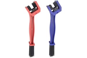 WMYCONGCONG 2 PCS Motorcycle Bicycle Bike Chain Cleaning Brush Tool Chain Washer Cleaner Crankset Brush Mountain Bike Maintain Cleaning Tool, Blue and Red