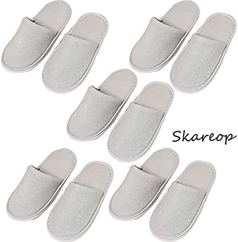 Skareop 5 * 2 Travel slippers business portable folding slippers non-disposable slippers home slippers hotel slippers Disposable Spa Slippers