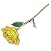zjchao 24K Yellow Rose for Her, Eternal Eternity Love Real Gold Plated Rose Flower, Romantic Present for Wife, Girlfriend, Anniversary, Parting, Apologize (Yellow)