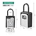 KIYA Key Lock Box, Wall Mounted Removable Shackle Resettable Code Waterproof Cover, Portable Outdoor Safe Storage Lockbox for House Key, 5 Keys Capacity for Home, Office, Hostels, Airbnb