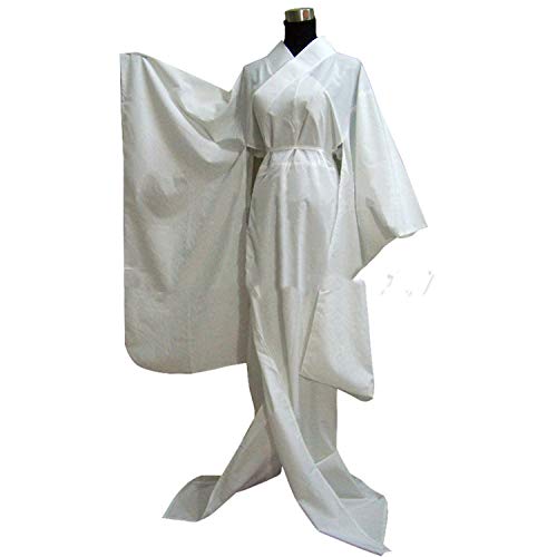 Japanese Traditional Furisode Rose Pink Kimono Dress Floral Cosplay Costume,White Inner Only,One Size