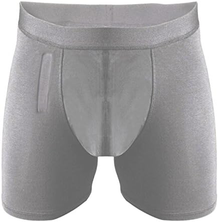 Mens Incontinence Underwear Brief with Fly-Grey-M-Moderate