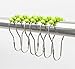 DOTZ Green Roller Shower Curtain Rings | 100% Stainless Steel Hooks with Easy Glide Roller Balls | Durable and Polished, Won't Snag, Tear Curtain, and Never Rusts Guaranteed | Set of 12