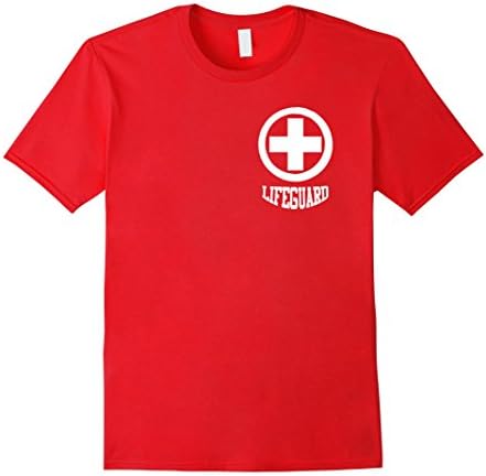 Mens Lifeguard T-Shirt Red 3XL Red