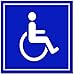 6 Pack of Disabled/Wheelchair Symbol ADA Compliant Handicap Access 3 X 3 Inch Blue Stickers 3M Vinyl Decals