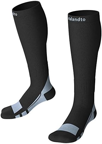 Compression Socks Men Women Graduated Knee High Long by Nalandto for Athletics Running Travel Nurse Maternity Recovery Supporting