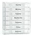 7 Day 4 Times a Day Pill Box Organizer Weekly Pill Organizer Case Holder Dispenser for Your Supplements and Pills by SURVIVE! Vitamins in Translucent Frost Color