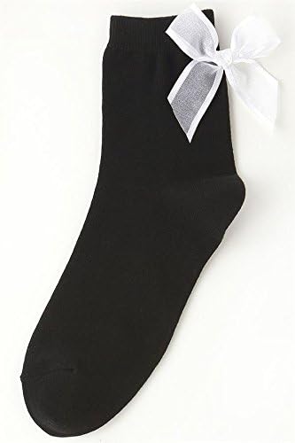 チュチュアンナ Tutuanna バックbigオーガンジーリボン付き平無地ソックス13cm丈黒 ソックス 通販 Amazon