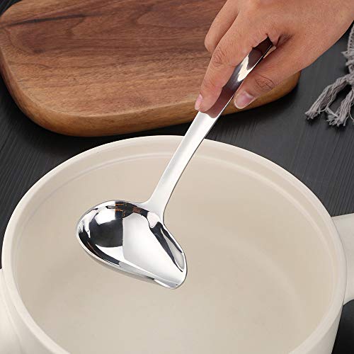 Sauce Ladle, BuyGo Drizzle Spoon with Spout Gravy Soup Ladle, Stainless Steel Kitchen Utensil