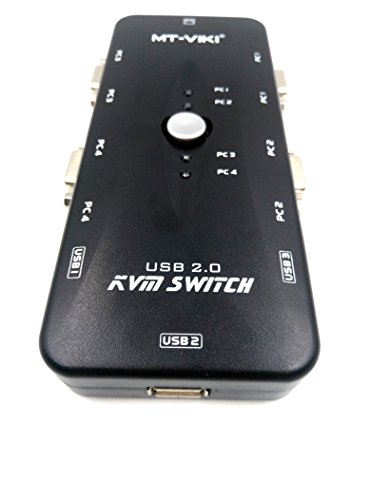 Duttek 4 Port USB KVM Switch Box for PC Monitor/Keyboard/Mouse Control(3xUSB 2.0 + 2xVGA + 2xPrint B) - Thumbnail 5