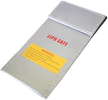 Fireproof Explosionproof Lipo Safe Bag RC Drone Lipo Battery Guard Safe Bag Pouch Sack for Charge &amp; Storage 10x20cm Small size…