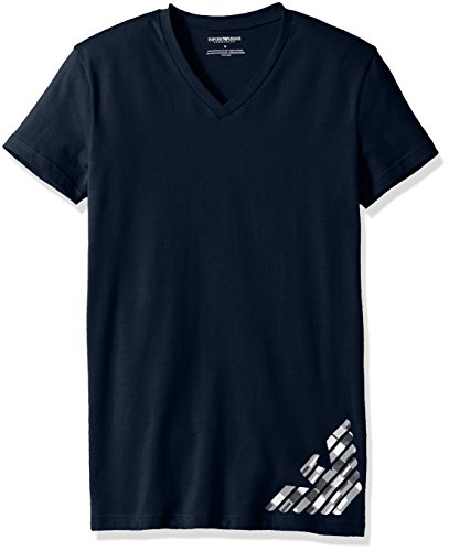 Emporio armani men s silver touch eagle v-neck t-shirt,…