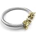 KONOV Mens Stainless Steel Bracelet, Biker Gothic Dragon Cuff Bangle, Gold Silver