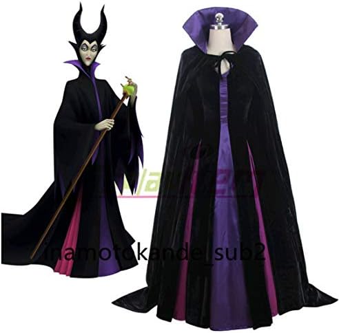 スピード対応 全国送料無料 眠れる森の美女 マレフィセント Maleficent ディズニー ヴィランズ コスプレ衣装 魔女 ハロウィン 悪魔