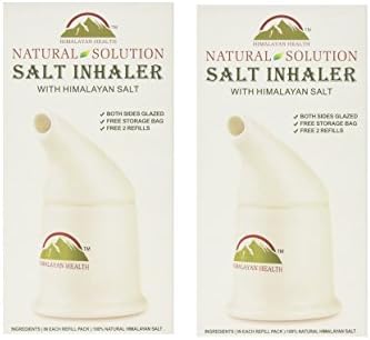 Salt Inhaler With Himalayan Salt - Relives Sinuses, Allergies, Asthma & More - 2-Pack