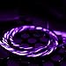 Led iPhone Charger, BUSOH [Apple MFi Certified] 3 Feet Led iPhone Charging Cable, 360° Visible Flowing Led Quick Charger for iPhone Xs/X/XR/Max/8/7/6/Plus/5 (Flowing Purple)
