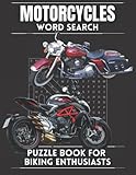 Motorcycles Word Search Puzzle Book for Biking