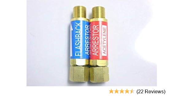 Kingfurt Oxygen Acetylene Propane Flashback Arrestor Set