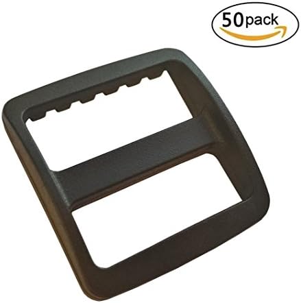 50 Pcs 1 Inch Black Plastic Wide Mouth Triglide Slides Buckles Designed for Belt Backpack Camping Bag Belt Suitcase