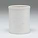 REDMON Chelsea Collection Decorator Color Round Wicker Wastebasket, White - R426WH
