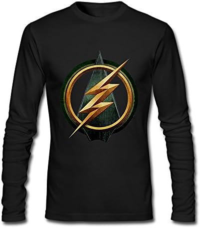 AOPO Men's Long Sleeve Flash Arrow Logo T Shirts