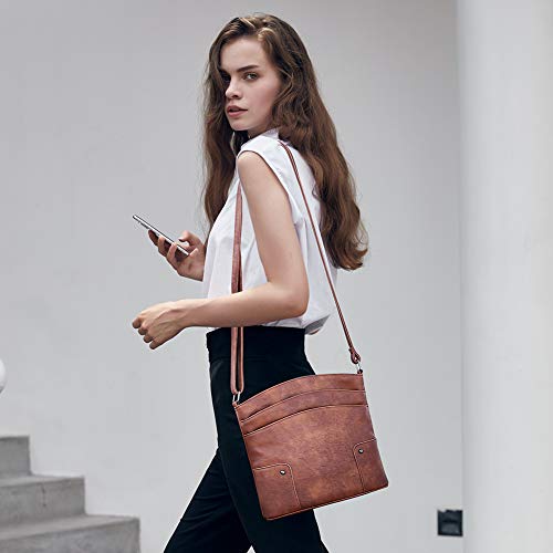 CLUCI Crossbody Bags for Women Leather Purse Travel Vacation Triple