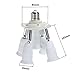 5 in 1 Light Socket Adapter KINGSO E26/E27 Splitter for Standard LED Bulbs Converter with 360 Degrees Adjustable 180 Degree Bending 110-240V 200℃ Heat Resistant No Fire Hazard