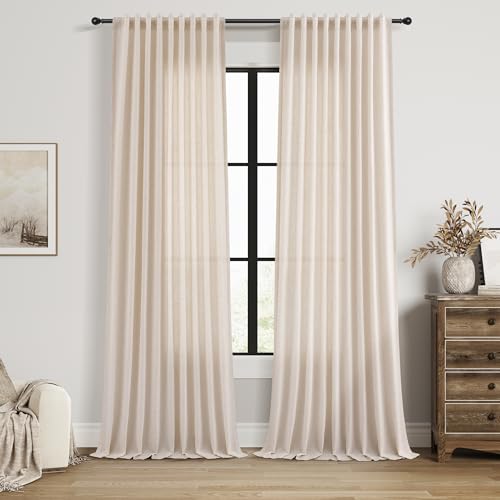 Nanspring Linen Curtains Long