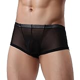 ManxiVoo Men's Sexy Mesh Perspective Briefs Thin