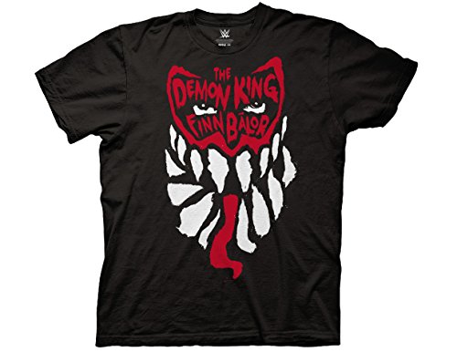 Ripple Junction WWE The Demon King Finn Balor Face Paint Adult T-Shirt Medium Black