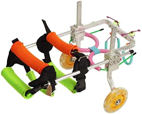 Dog Wheelchair,dog car,Suitable for Pet Hind Leg Practice Rehabilitation Limb Handicapped Disabled Injured Assist Walking，Large Small Dogs，Adjustable，2 Wheels，2kg (4.4lbs) -50kg (110lbs)，Multiple Size