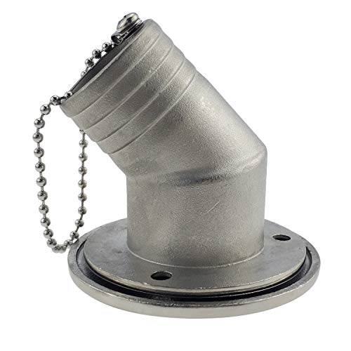2 Inch (50mm) Marine Grade 316 Stainless Steel Deck Fill With Keyless Cap - Mirror Polished For Boats, Yachts, Caravans, Water Tanks