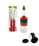Top Veggie Spiral & Unique Plastic Measuring Cup Kit Set with Egg Separator & Knife Kit Set Her Wife Mom Aunt Grandma Kitchen Gadget Clever Practical Birthday Easter Basket Filler Ideal Gift