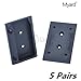 PNP111902 10PCs Myard Black Anti-UV Solid Deck Railing Connectors for 2x4 (Actual 1.5x3.5) Inches Stair Wood Handrail, Sturdy Nylon with 304 Stainless Steel Coating Hardness 12.9 Screws for Wood Post