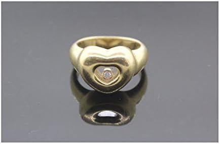 18k Yellow Gold Chopard Happy Diamond Heart Ring Size 5 1/2 11.6g