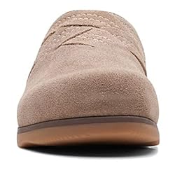 Clarks Women's Brynn Glide Clog, Pebble Suede, 9