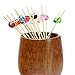 100ct Bamboo Cute Cocktail Picks, Disposable Eco-Friendly Fruit kabob Skewers Picks for kinds of Parties