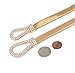 Rhinestone Knot Buckle Piece Stretch Waist Chain Belt Gold, Black Tone (Gold)