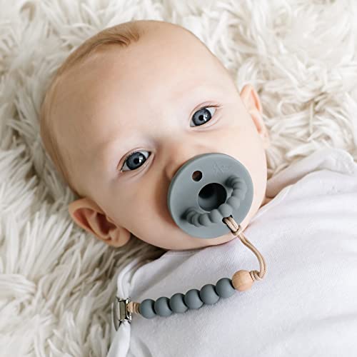 Ryan & Rose Cutie PAT Pacifier Teether (Flat, Charcoal) Pricepulse