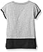 adidas Little Girls' Short Sleeve Graphic Tee Shirts, Gray/Pink, 6