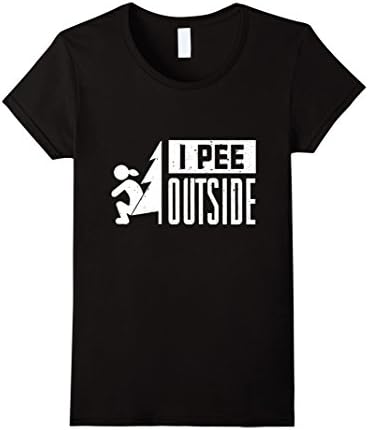 Womens I Pee Outside T-Shirt XL Black