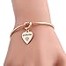 FEELMEM Godmother Bangle Bracelet,Goddaughter Bangle Bracelet,Baptism Gift for Godmothers/Goddaughters(godmother charm-Rose gold)