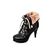 Charm Foot Fashion Womens Platfrom High Heel Western Boots Martin Boots Winter Boots