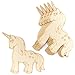 Bright Creations Unfinished Wood Cutouts for DIY Crafts (24 Pack), Rainbow Unicorn