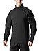CQR CQ-TOS201-BLK_Medium Men's Combat Shirt Tactical 1/4 Zip Assault Military Top Camo EDC TOS201