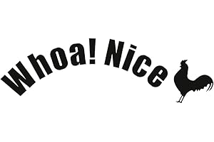 ZENARAO Whoa Nice Toilet Sticker Decal, Waterproof Vinyl Wall Art Sign Decor, Removable Toilet Seat Quote Murals for WC Restroom Door Seat Decoration Bathroom Accessories,Bathroom Stickers