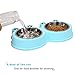 UPSKY 2-in-1 Elevated Dog Bowls Slow Feeder for Large Dog, No Spill Dog Water Bowl and Stainless Steel Dog Food Bowl Dispenser for Small Medium Large Dogs